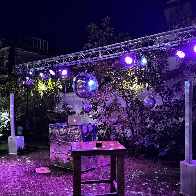 Outdoor Truss and Mirror Balls